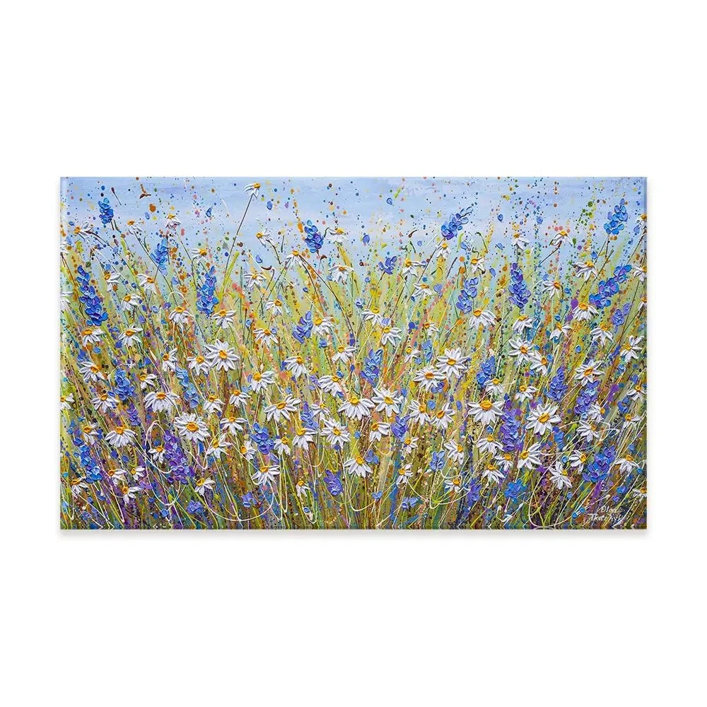 Lavender And Daisies Canvas Print Lavender And Daisies Canvas Print wall art product Olga Tkachyk