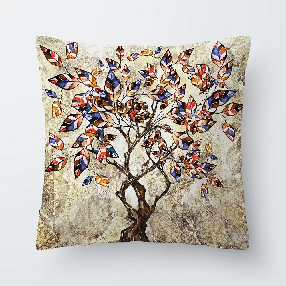 Leafy Adventure Cushion Leafy Adventure Cushion wall art product Art Print Shop