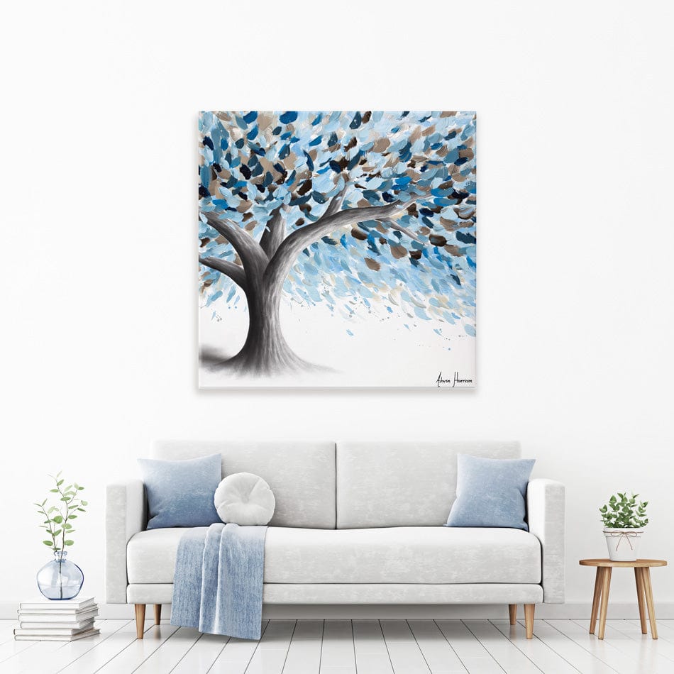 Leafy Lake Tree Square Canvas Print wall art product Ashvin Harrison