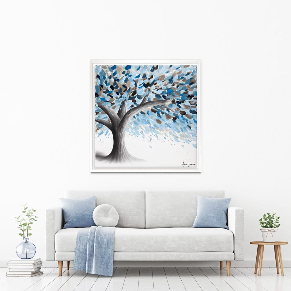 Leafy Lake Tree Square Canvas Print wall art product Ashvin Harrison