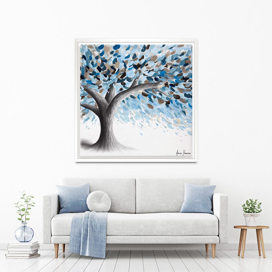 Leafy Lake Tree Square Canvas Print wall art product Ashvin Harrison