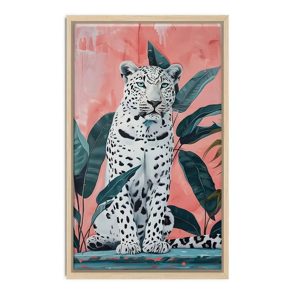 Leopard And The Leaves Canvas Print Leopard And The Leaves Canvas Print wall art product Art Print Shop