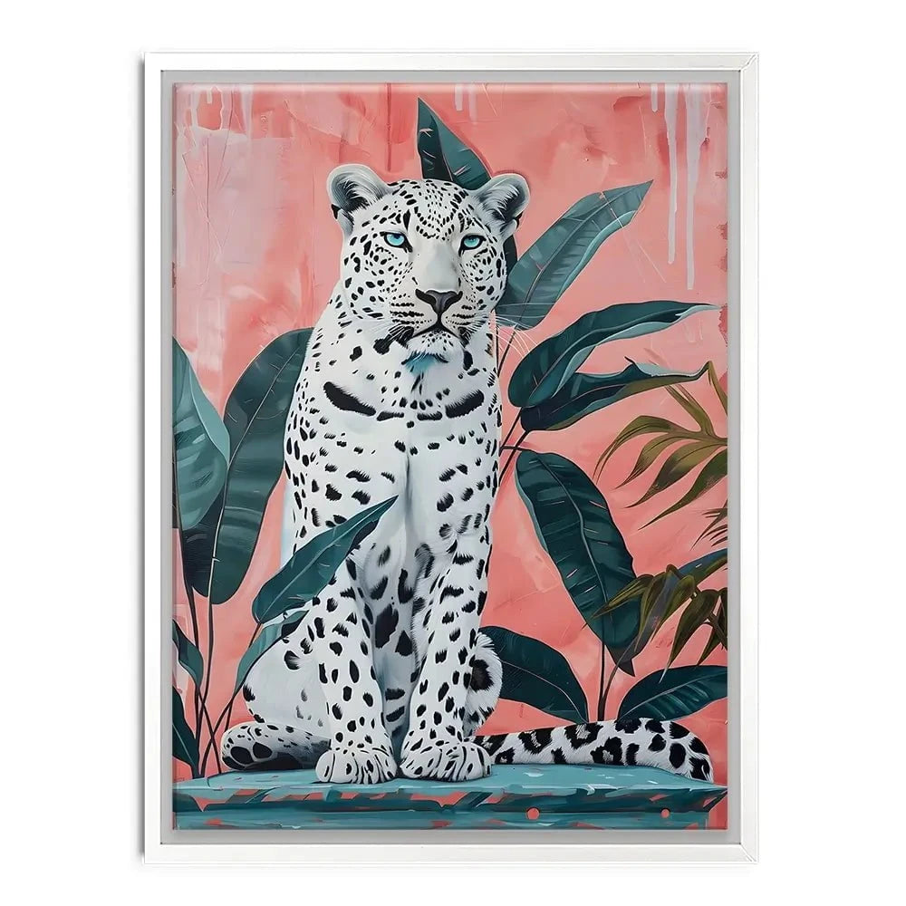 Leopard And The Leaves Canvas Print Leopard And The Leaves Canvas Print wall art product Art Print Shop