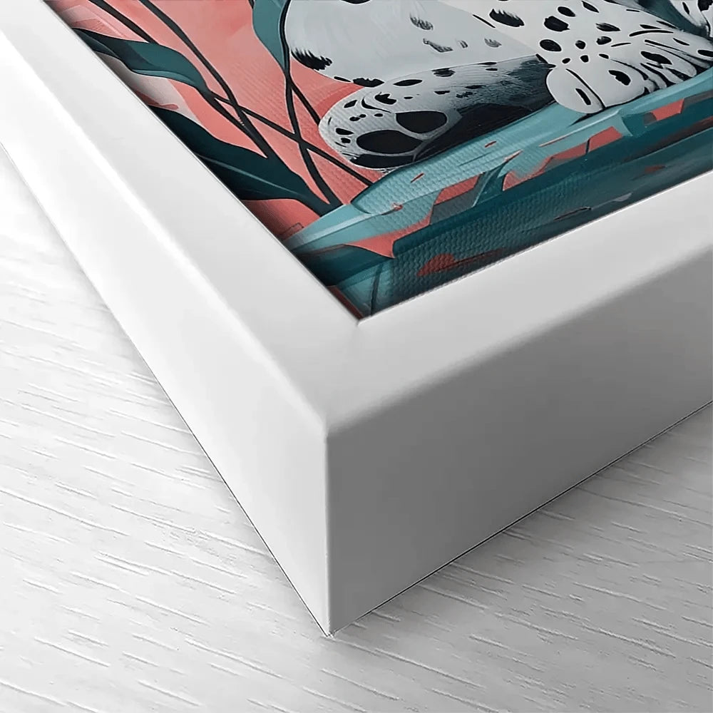 Leopard And The Leaves Canvas Print Leopard And The Leaves Canvas Print wall art product Art Print Shop