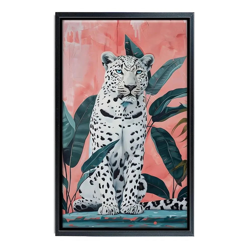 Leopard And The Leaves Canvas Print Leopard And The Leaves Canvas Print wall art product Art Print Shop