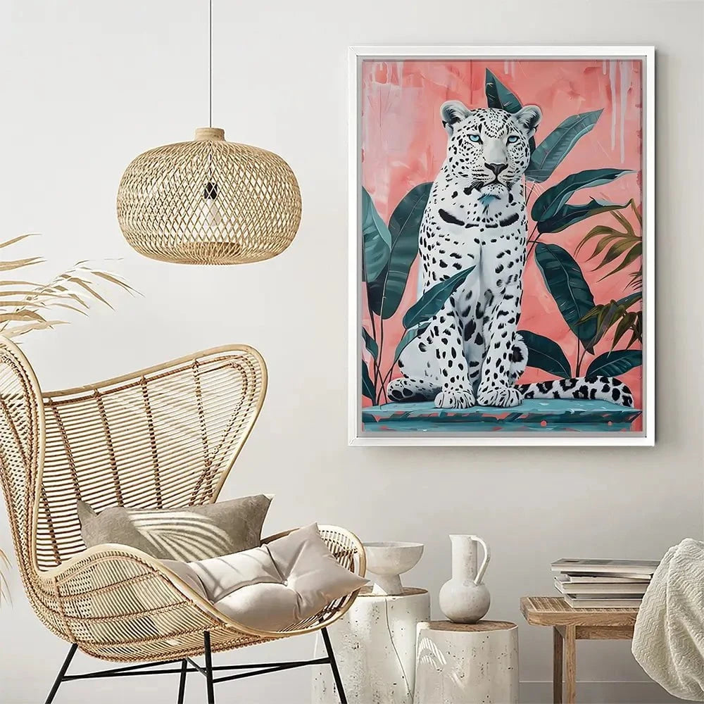 Leopard And The Leaves Canvas Print Leopard And The Leaves Canvas Print wall art product Art Print Shop