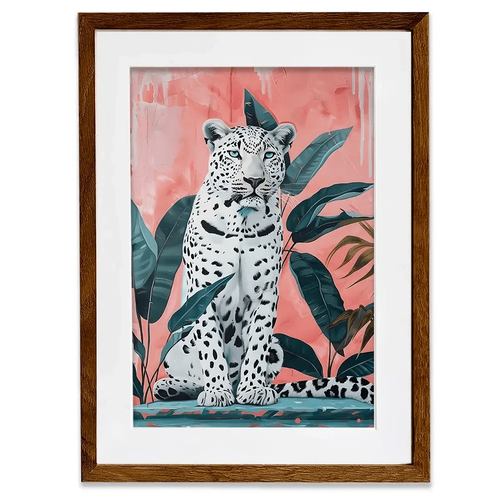 Leopard And The Leaves Framed Art Print Leopard And The Leaves Framed Art Print wall art product Art Print Shop