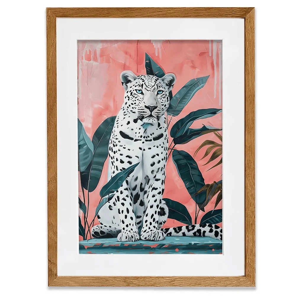 Leopard And The Leaves Framed Art Print Leopard And The Leaves Framed Art Print wall art product Art Print Shop