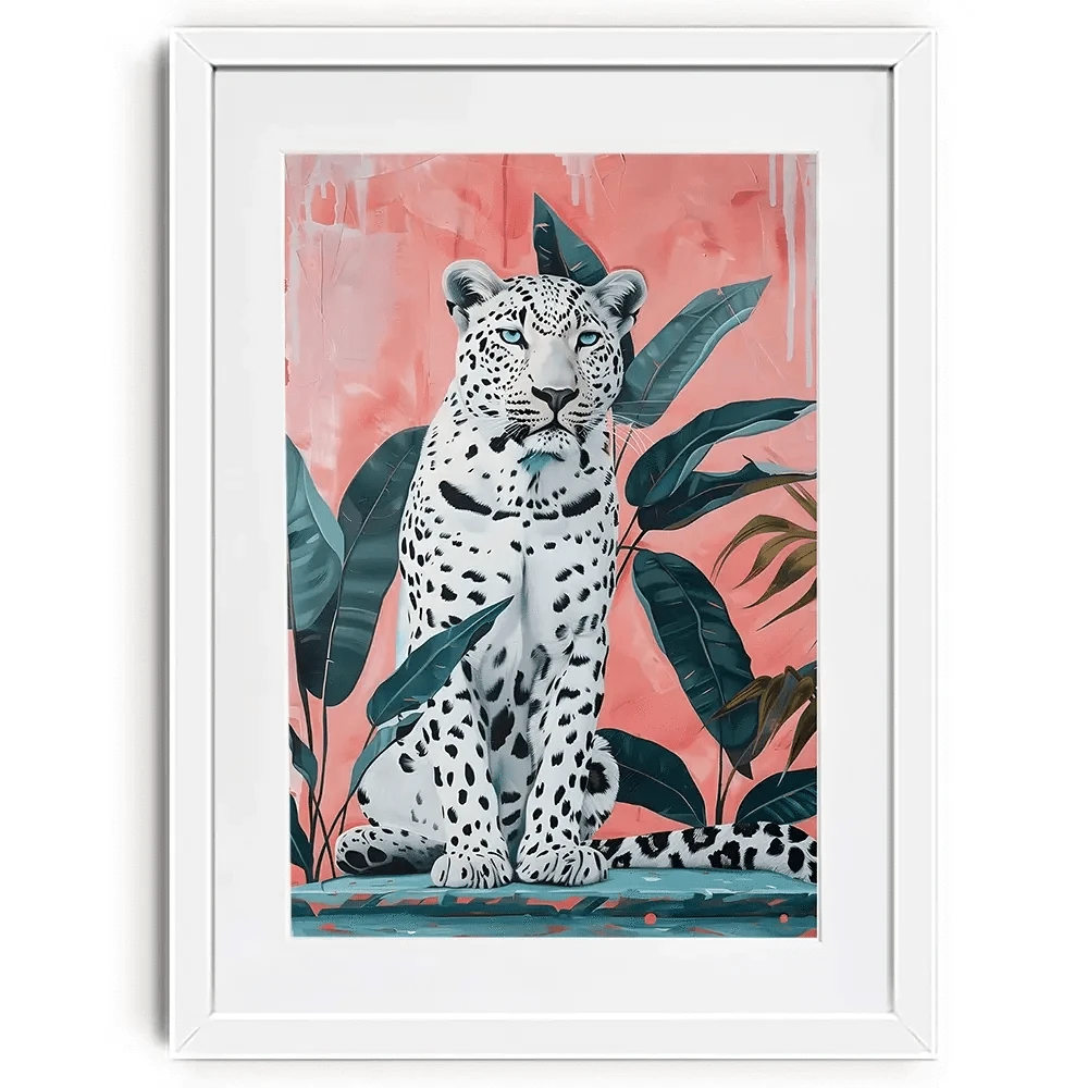 Leopard And The Leaves Framed Art Print Leopard And The Leaves Framed Art Print wall art product Art Print Shop
