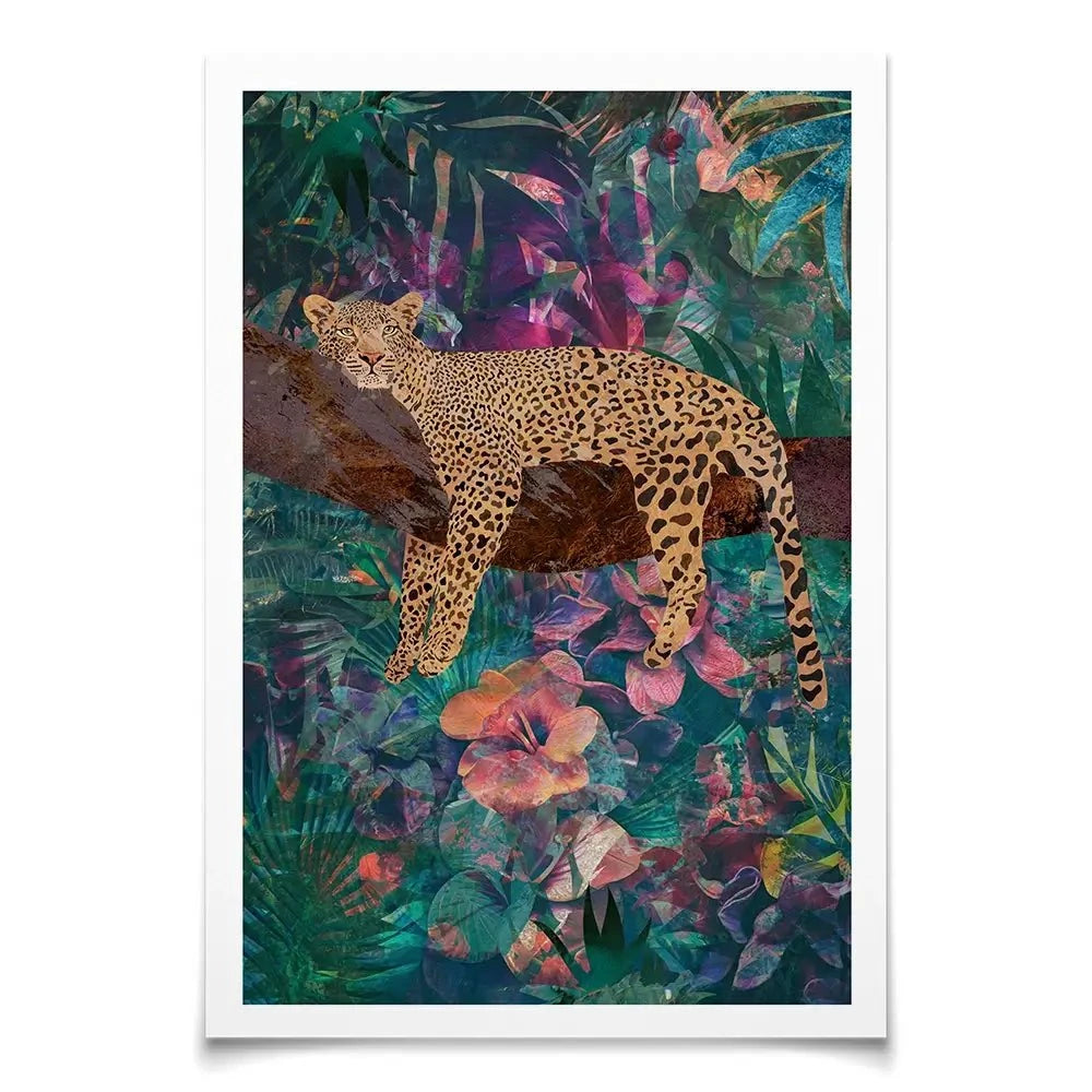 Leopard In The Jungle Art Print Leopard In The Jungle Art Print wall art product Sarah Manovski