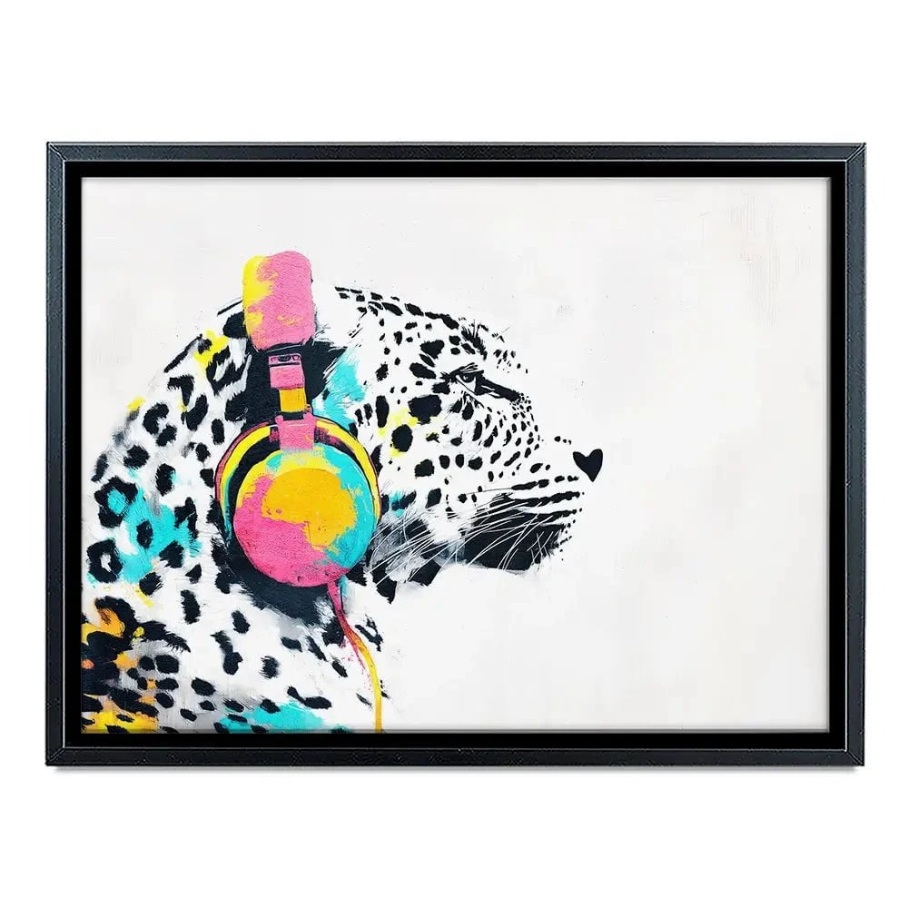 Leopard On Air Canvas Print Leopard On Air Canvas Print wall art product Svetlana Aleynikova