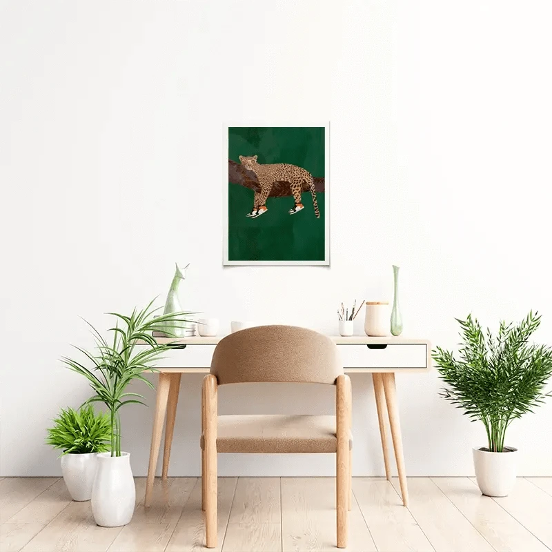 Leopard Wearing Sneakers Art Print Leopard Wearing Sneakers Art Print wall art product Sarah Manovski