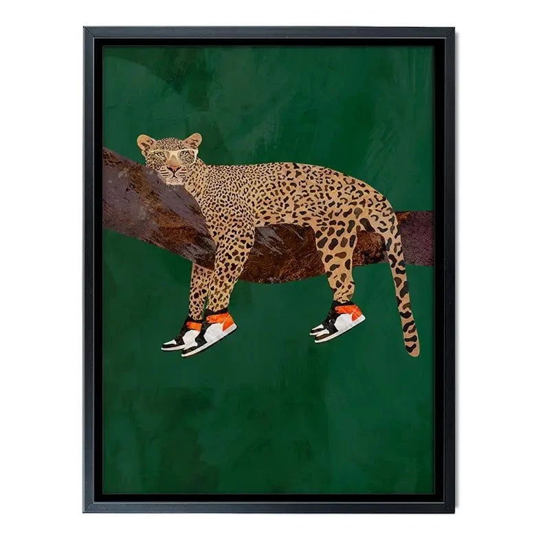 Leopard Wearing Sneakers Canvas Print Leopard Wearing Sneakers Canvas Print wall art product Sarah Manovski