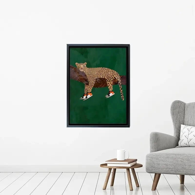 Leopard Wearing Sneakers Canvas Print Leopard Wearing Sneakers Canvas Print wall art product Sarah Manovski