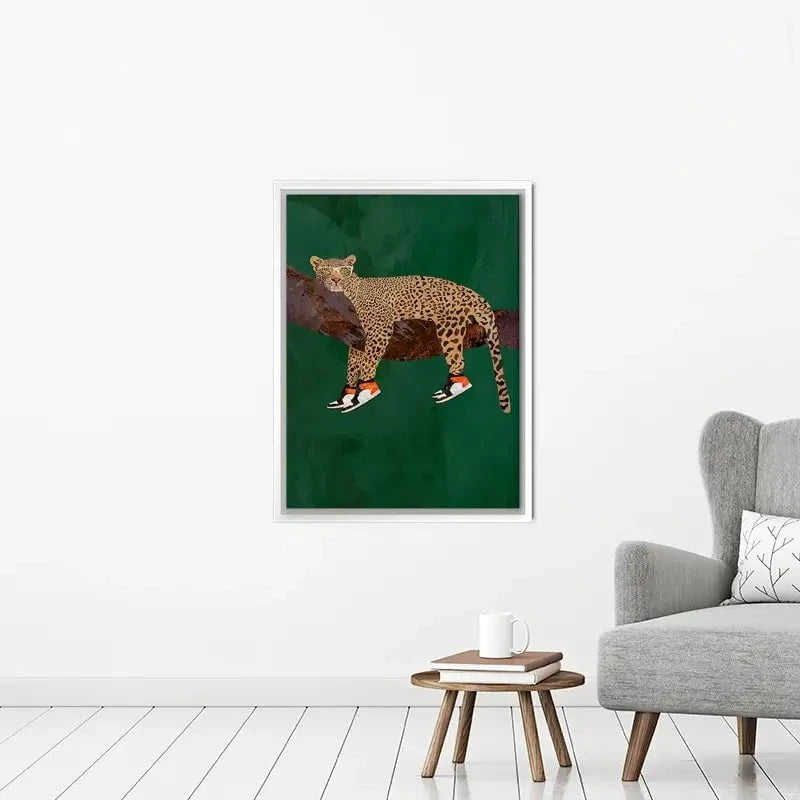 Leopard Wearing Sneakers Canvas Print Leopard Wearing Sneakers Canvas Print wall art product Sarah Manovski