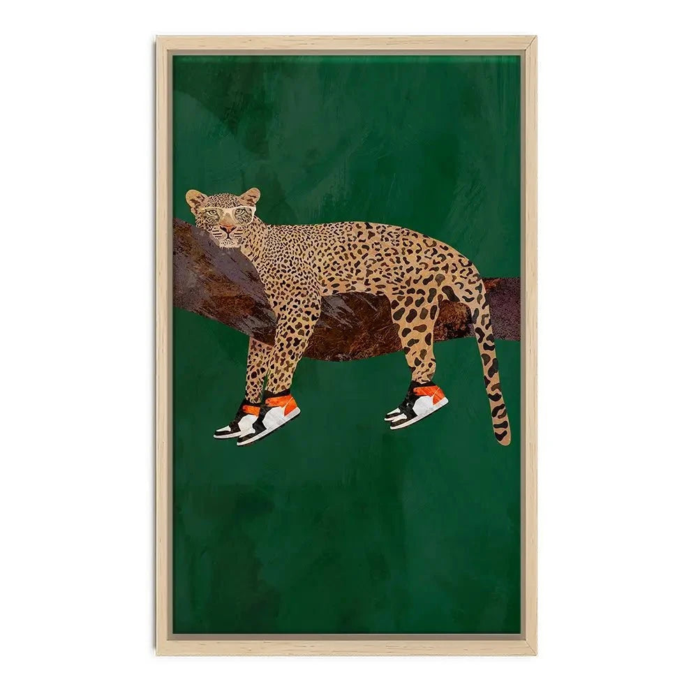 Leopard Wearing Sneakers Canvas Print Leopard Wearing Sneakers Canvas Print wall art product Sarah Manovski