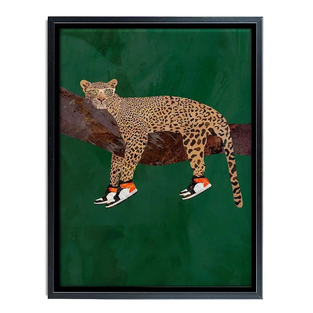 Leopard Wearing Sneakers Canvas Print Leopard Wearing Sneakers Canvas Print wall art product Sarah Manovski