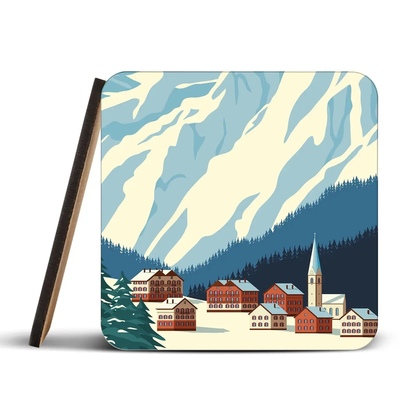 Les Alpes Coaster Set Rainbow Soul Tree Coaster Set | Rainbow Soul Tree Art Coasters wall art product Rinat Khairitdinov / Shutterstock