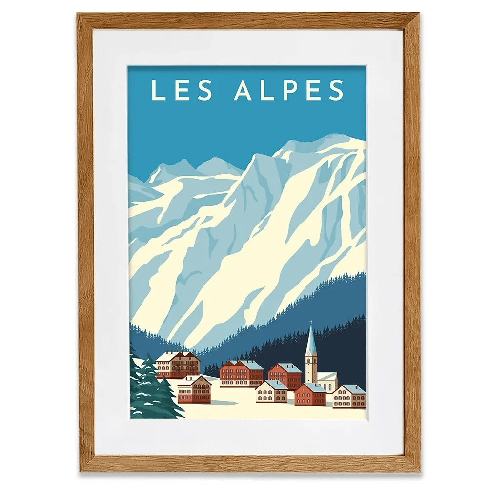 Les Alpes Framed Art Print Les Alpes Framed Art Print wall art product Rinat Khairitdinov / Shutterstock