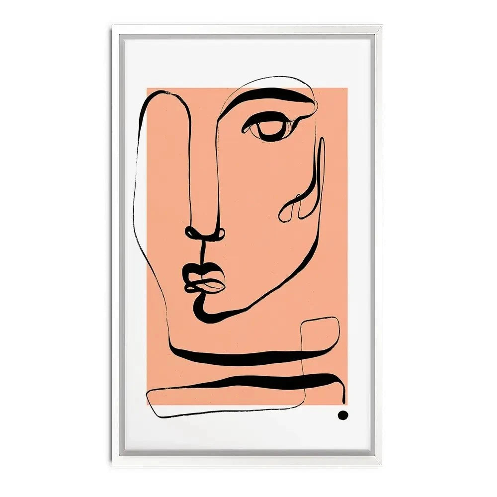 Les Visage Peach Canvas Print Les Visage Peach Canvas Print wall art product Treechild