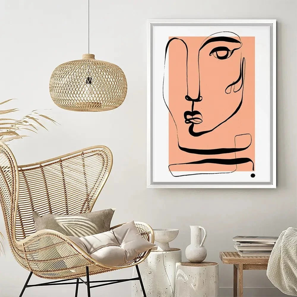 Les Visage Peach Canvas Print Les Visage Peach Canvas Print wall art product Treechild