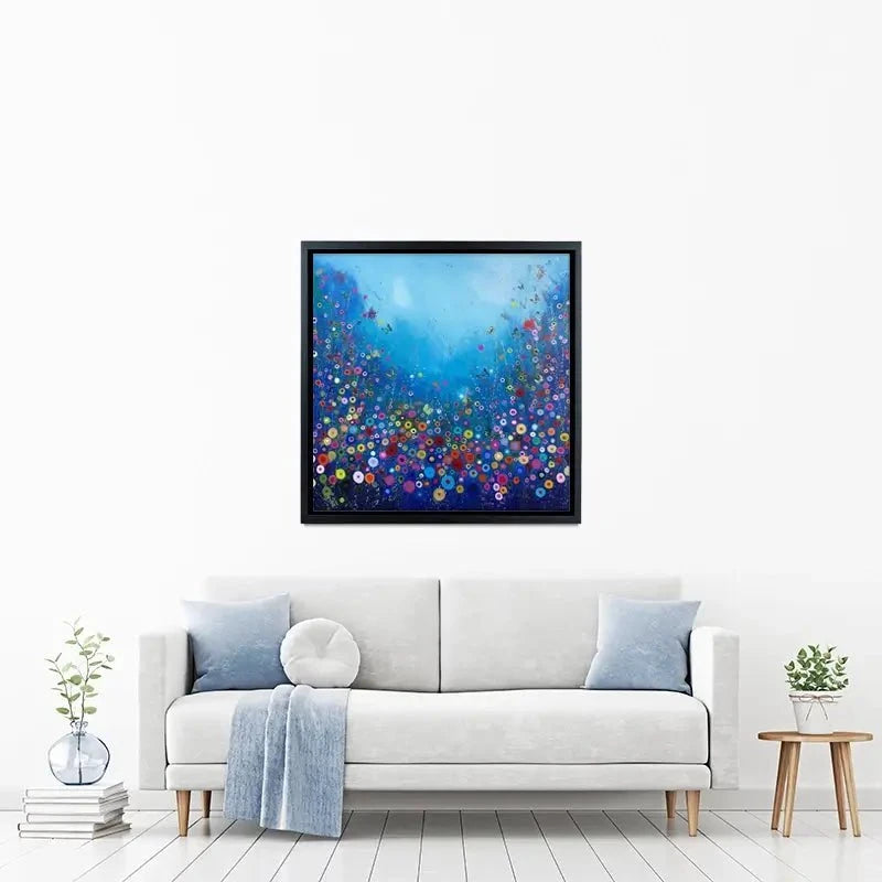Let Me Love You Blue Canvas Print Let Me Love You Blue Canvas Print wall art product Laure Bury