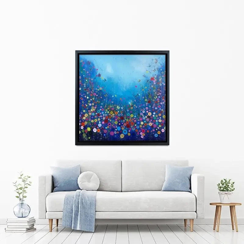 Let Me Love You Blue Canvas Print Let Me Love You Blue Canvas Print wall art product Laure Bury