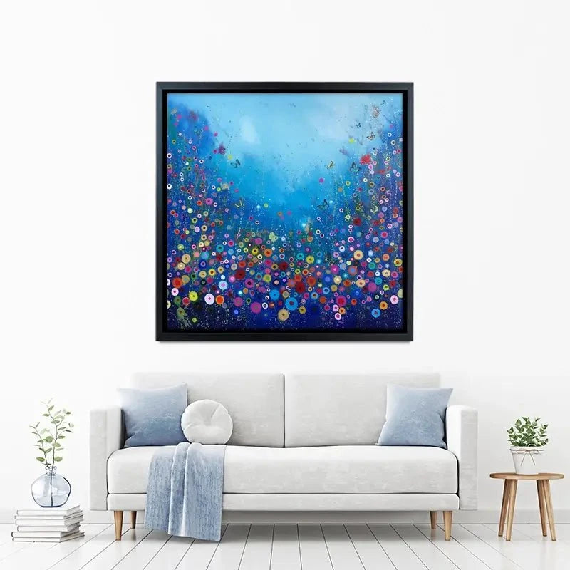 Let Me Love You Blue Canvas Print Let Me Love You Blue Canvas Print wall art product Laure Bury