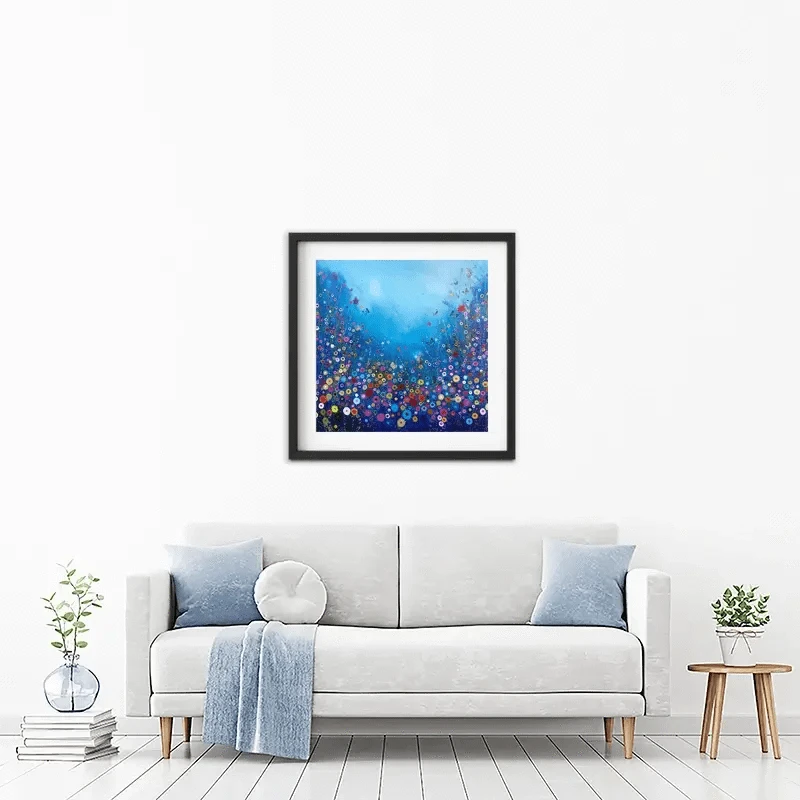 Let Me Love You Blue Framed Art Print Let Me Love You Blue Framed Art Print wall art product Laure Bury