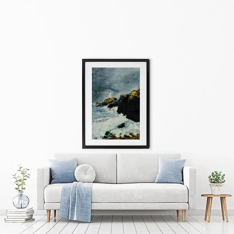 Lighthouse Framed Art Print Lighthouse Framed Art Print wall art product Violeta Allaberdieva