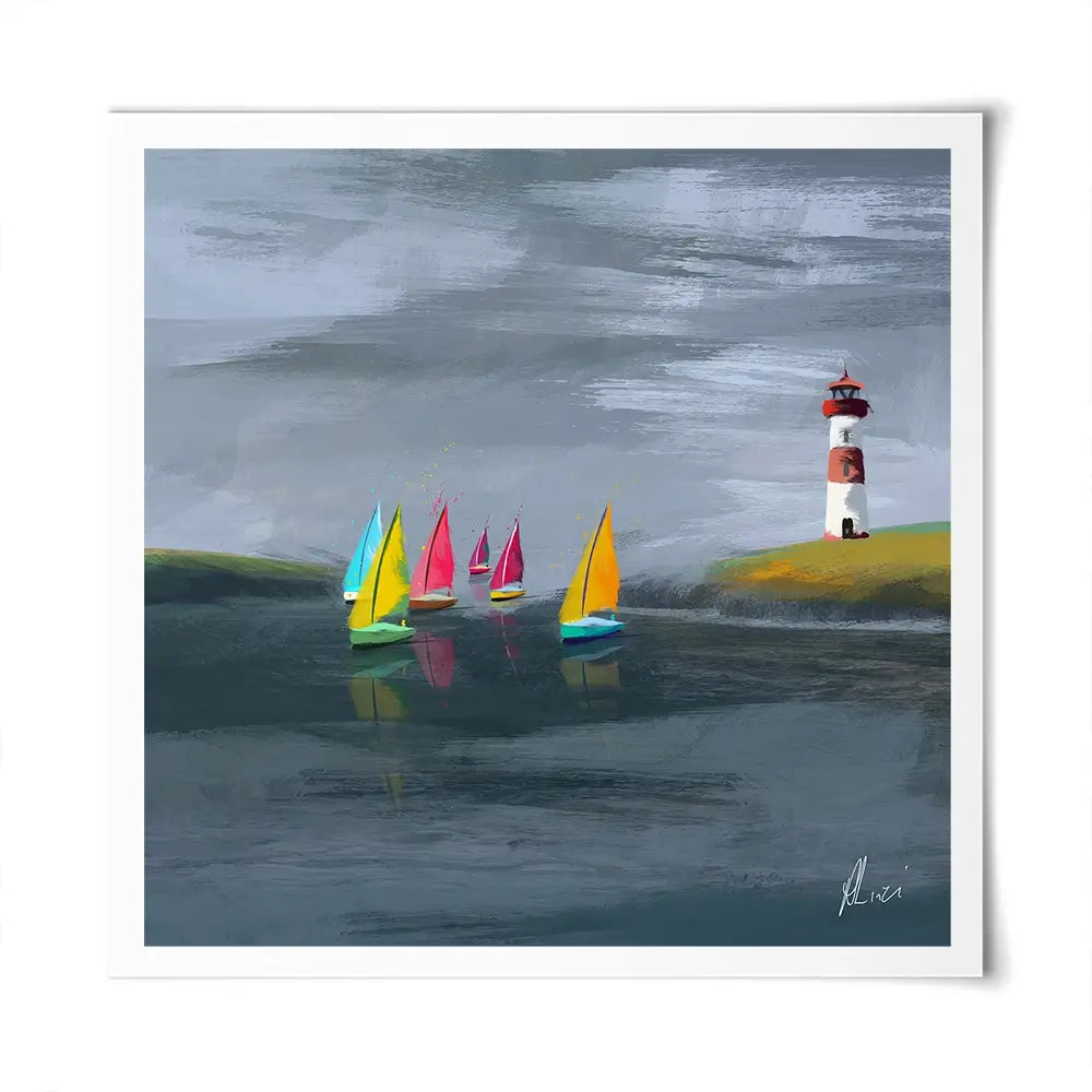 Lighthouse Square Art Print Lighthouse Square Art Print wall art product Aimee Linzi