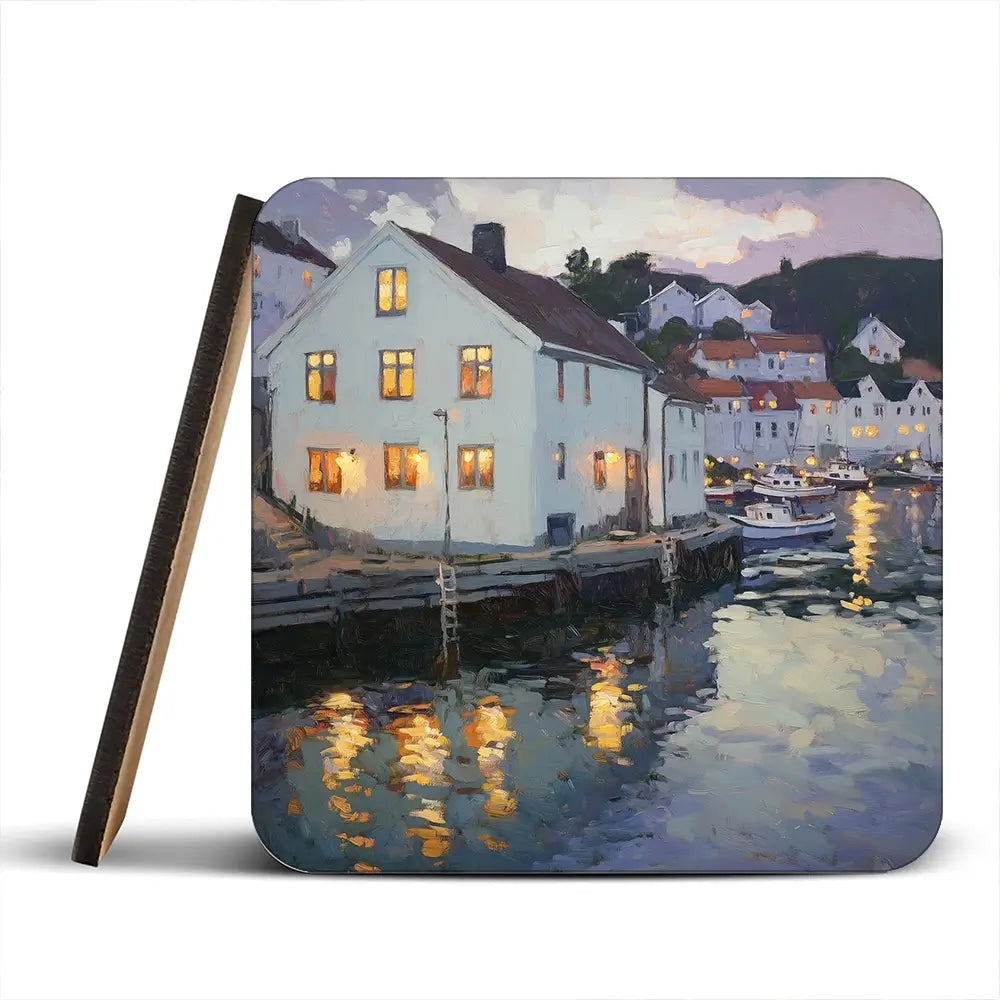 Lights In Windows Coaster Set Lights In Windows Coaster Set wall art product Tanya Ocean