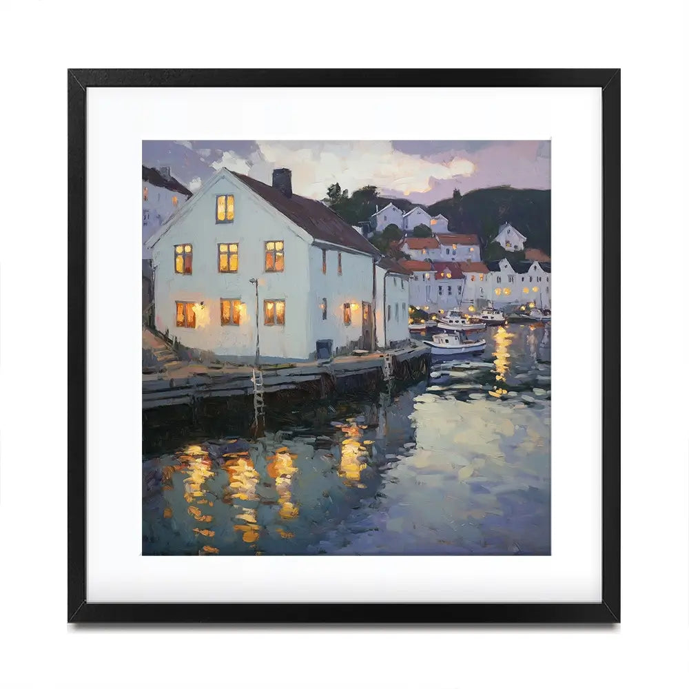 Lights In Windows Square Framed Art Print Lights In Windows Square Framed Art Print wall art product Tanya Ocean