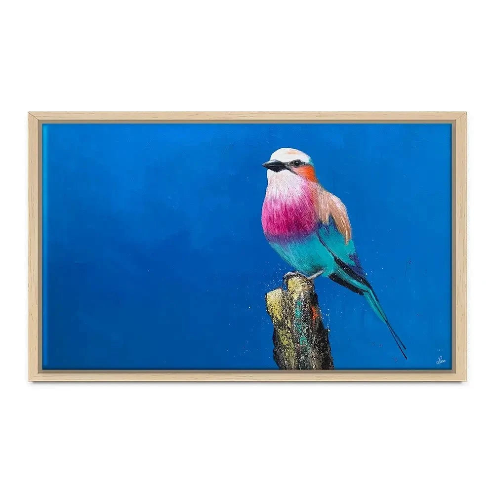 Lilac Breasted Roller Under An African Sun Canvas Print Lilac Breasted Roller Under An African Sun Canvas Print wall art product Laure Bury