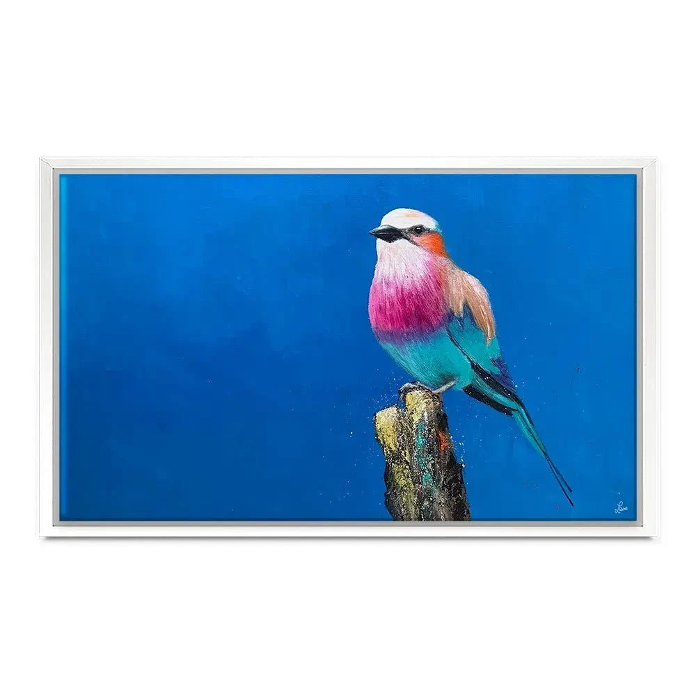 Lilac Breasted Roller Under An African Sun Canvas Print Lilac Breasted Roller Under An African Sun Canvas Print wall art product Laure Bury