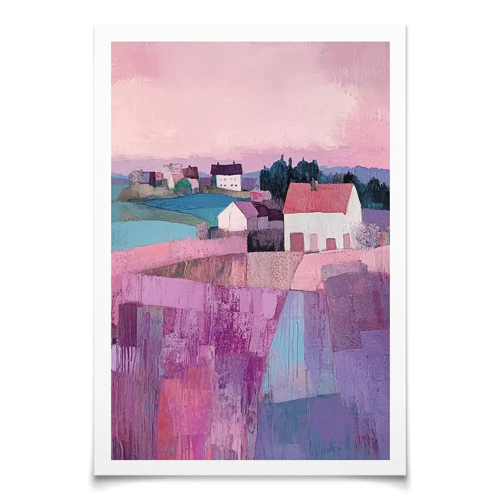 Lilac Patchwork Art Print Lilac Patchwork Art Print wall art product Tanya Ocean