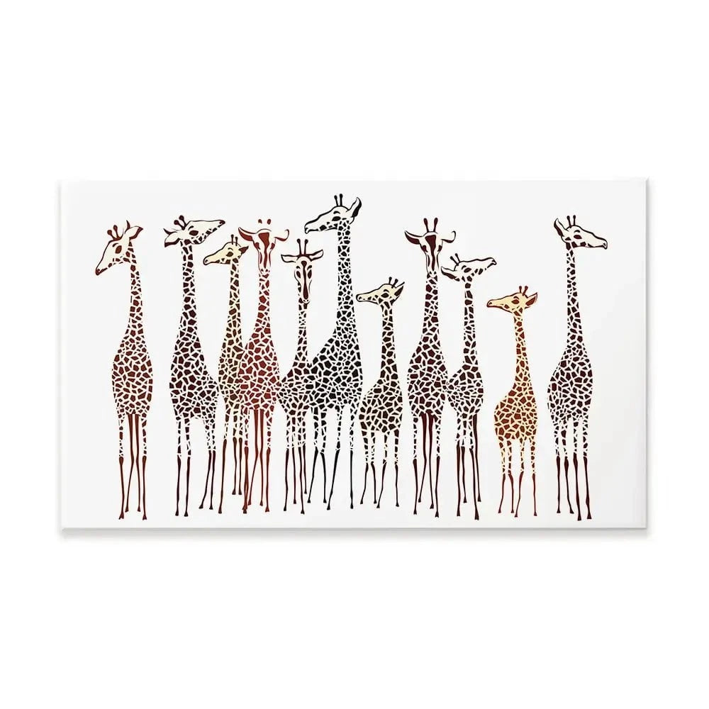 Line Of Giraffes Canvas Print Line Of Giraffes Canvas Print wall art product fresher / Shutterstock