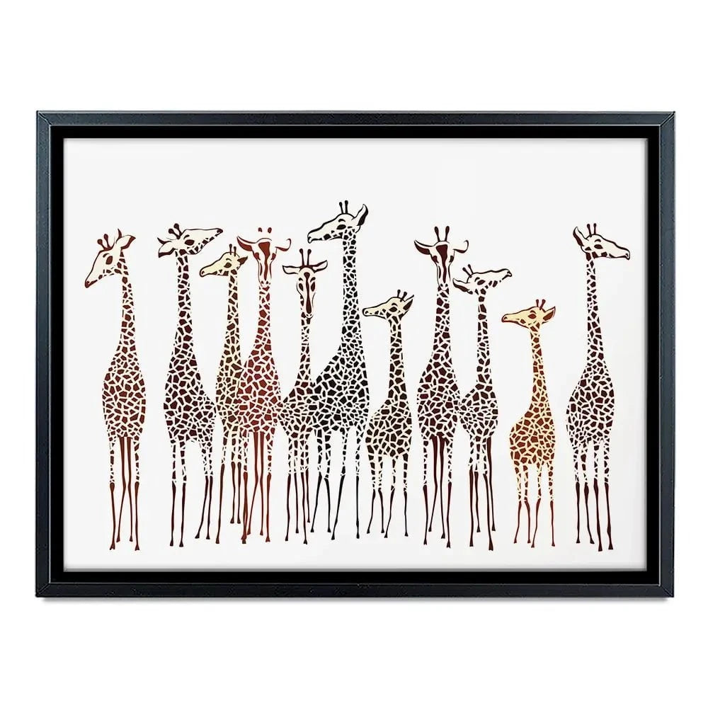 Line Of Giraffes Canvas Print Line Of Giraffes Canvas Print wall art product fresher / Shutterstock