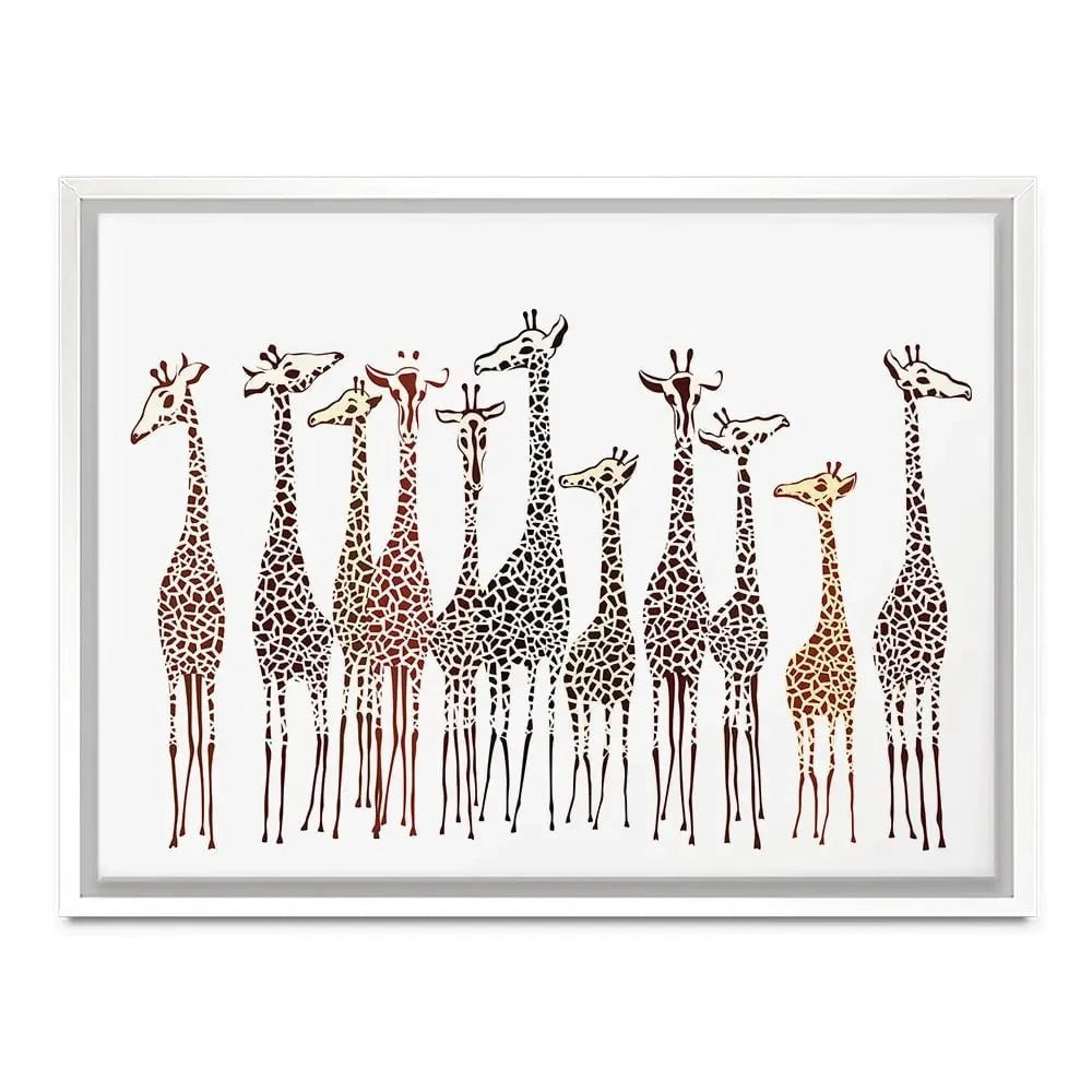 Line Of Giraffes Canvas Print Line Of Giraffes Canvas Print wall art product fresher / Shutterstock
