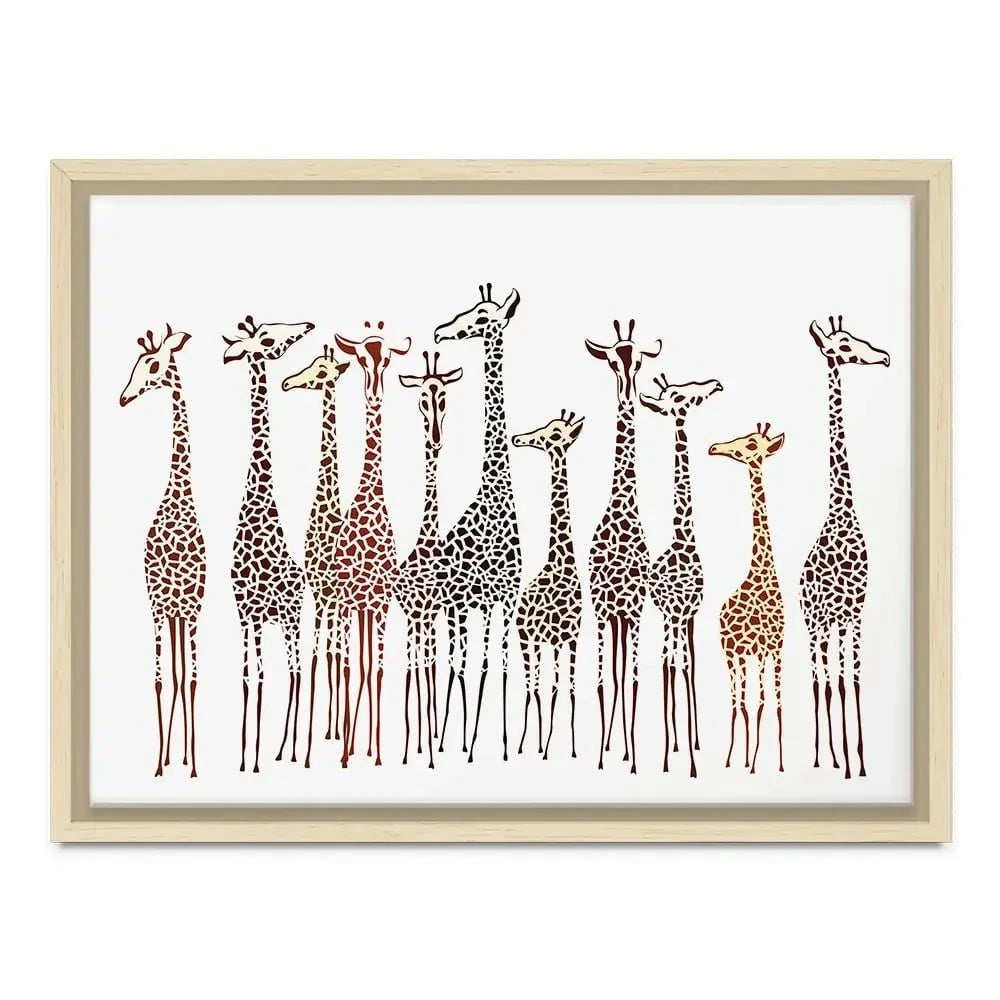 Line Of Giraffes Canvas Print Line Of Giraffes Canvas Print wall art product fresher / Shutterstock