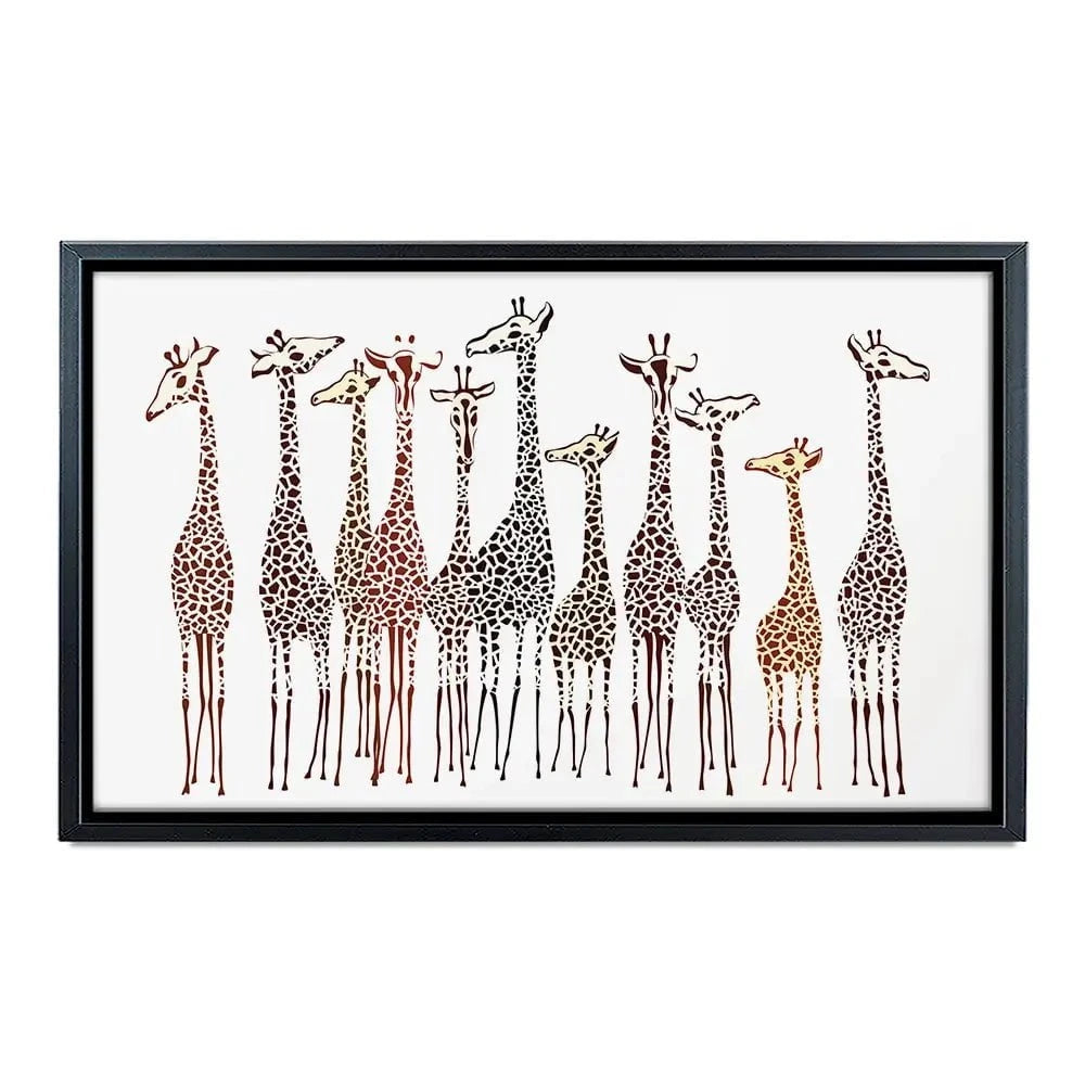 Line Of Giraffes Canvas Print Line Of Giraffes Canvas Print wall art product fresher / Shutterstock