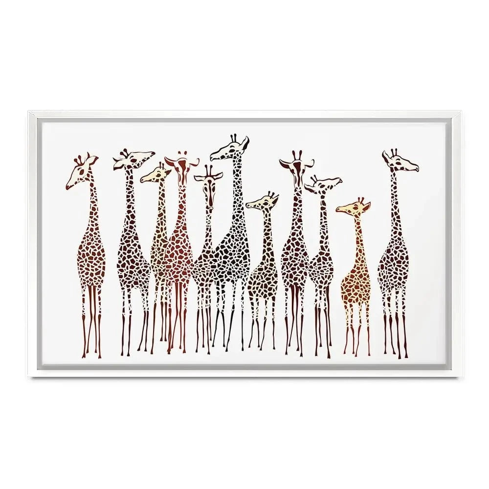 Line Of Giraffes Canvas Print Line Of Giraffes Canvas Print wall art product fresher / Shutterstock