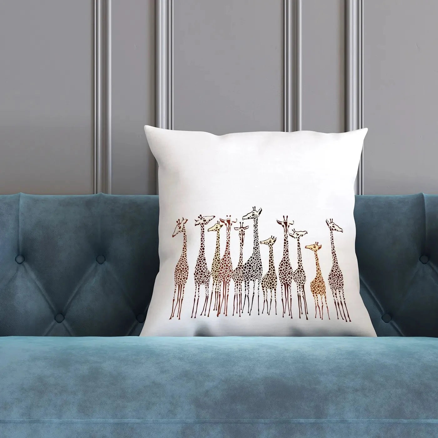 Line Of Giraffes Cushion Line Of Giraffes Cushion wall art product fresher / Shutterstock