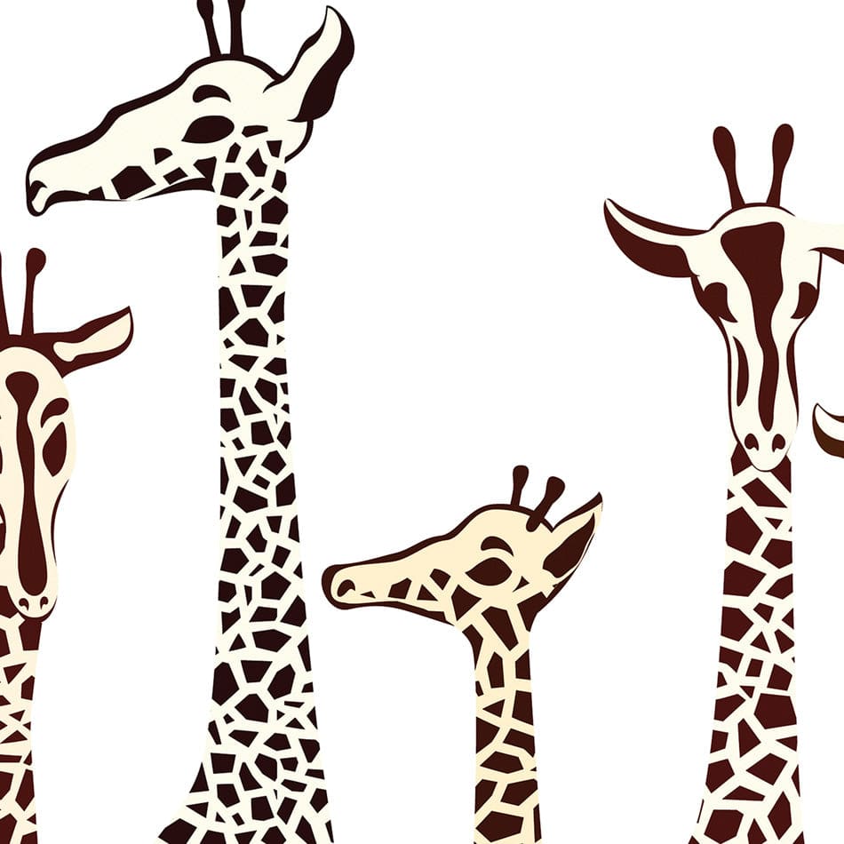 Line Of Giraffes Square Framed Art Print wall art product fresher / Shutterstock