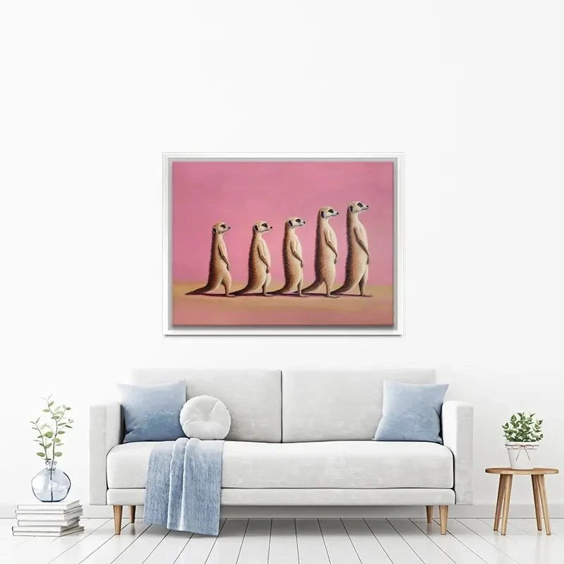 Line Of Meerkats Canvas Print Line Of Meerkats Canvas Print wall art product Svetlana Aleynikova