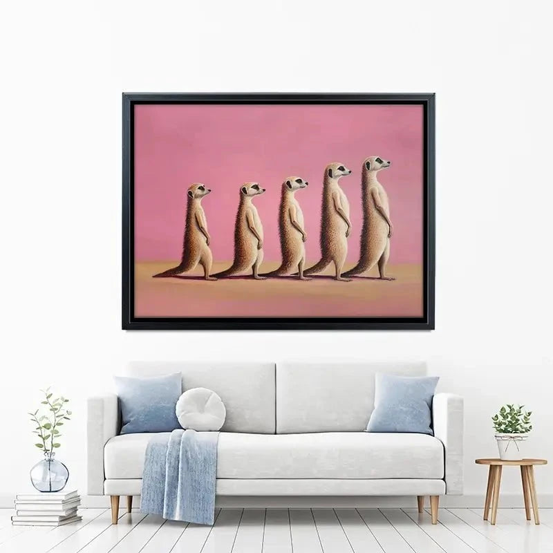 Line Of Meerkats Canvas Print Line Of Meerkats Canvas Print wall art product Svetlana Aleynikova
