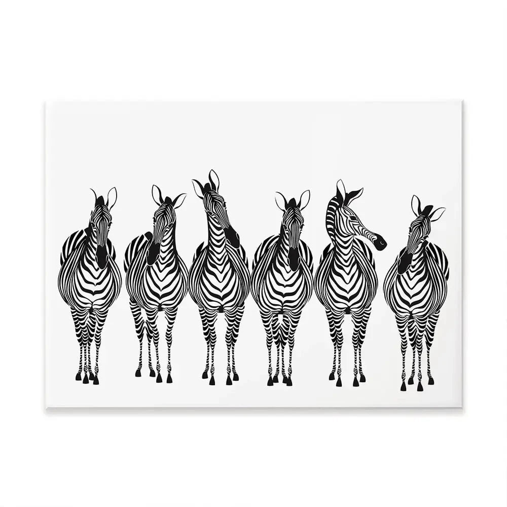 Line Of Zebras Canvas Print Line Of Zebras Canvas Print wall art product fresher / Shutterstock
