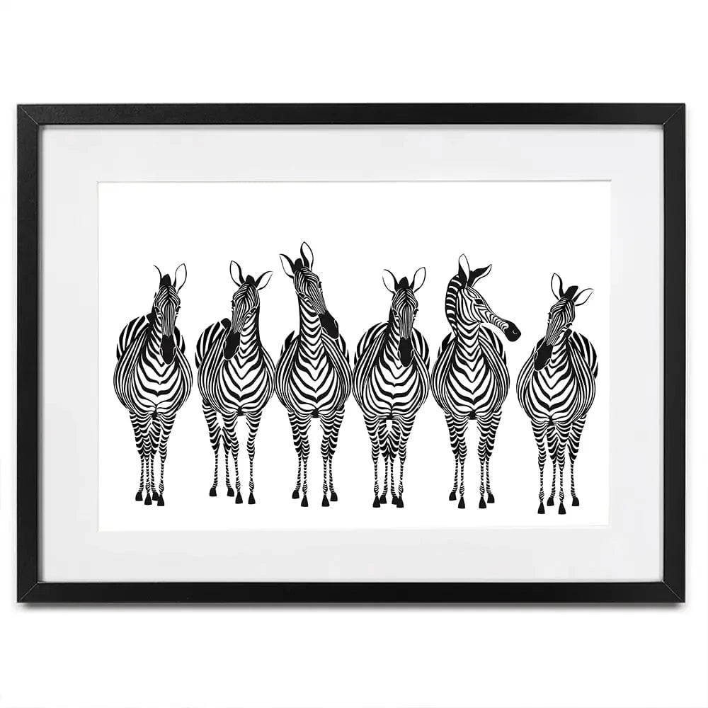 Line Of Zebras Framed Art Print Line Of Zebras Framed Art Print wall art product fresher / Shutterstock
