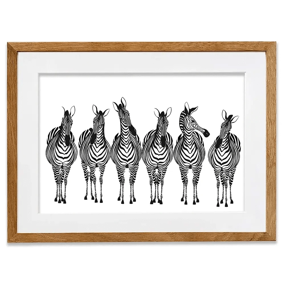Line Of Zebras Framed Art Print Line Of Zebras Framed Art Print wall art product fresher / Shutterstock