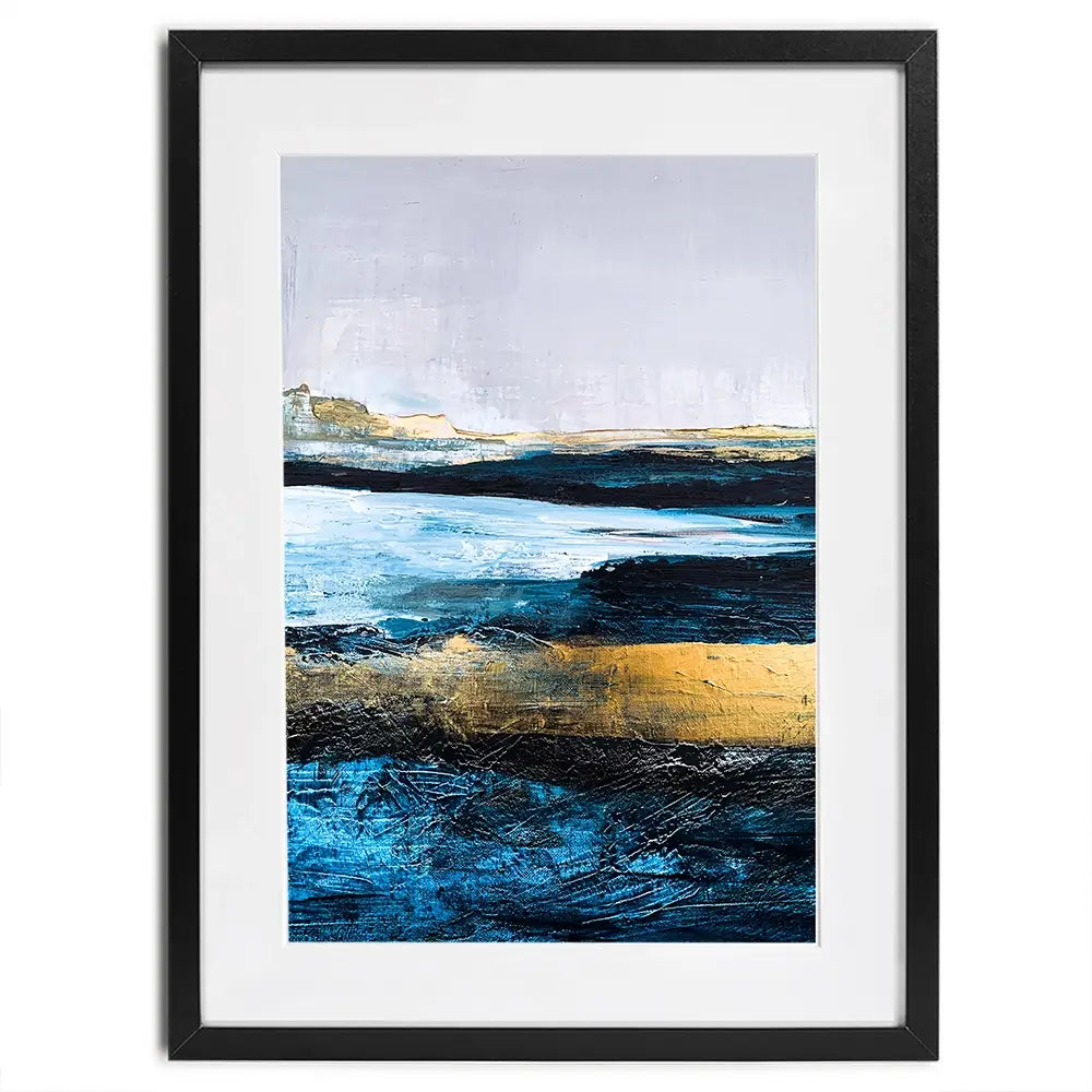 Lined With Blue Framed Art Print Lined With Blue Framed Art Print wall art product Adelina ART / Shutterstock